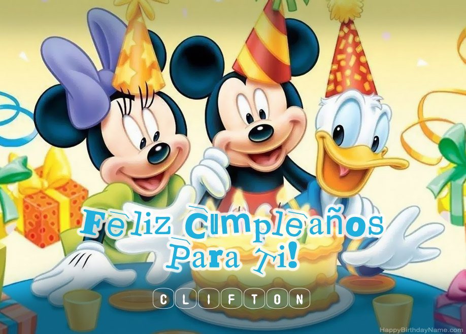 Saludos de cumpleaños infantiles para Clifton
