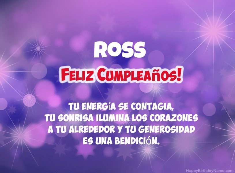 Hermosas imágenes para el feliz cumpleaños de Ross