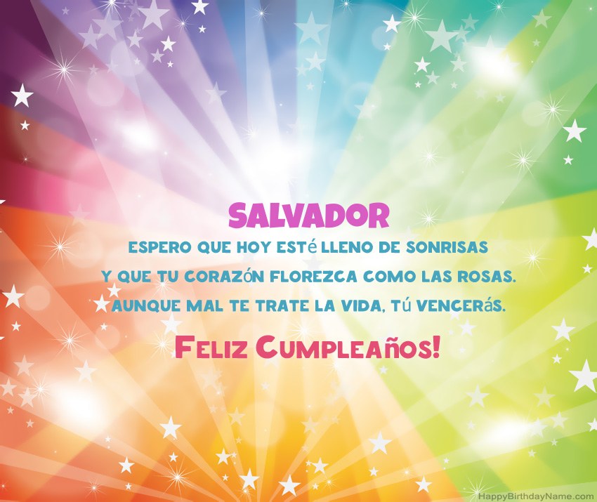 Hermosas tarjetas de feliz cumpleaños para Salvador Hermosas tarjetas de feliz cumpleaños para Salvador