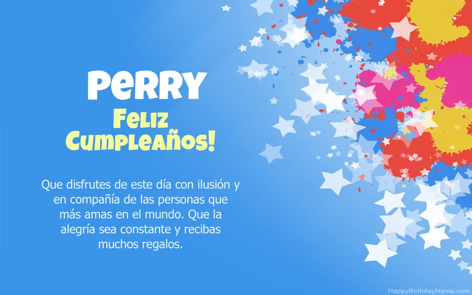 Felicitaciones por el cumpleaños de Perry Felicitaciones por el cumpleaños de Perry