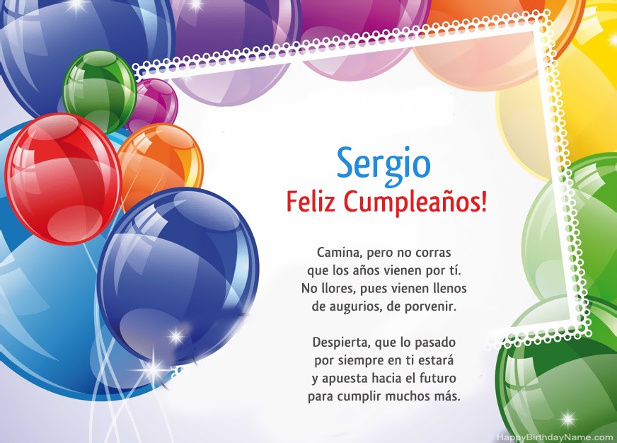 Feliz Cumpleaños Sergio! Feliz Cumpleaños Sergio!
