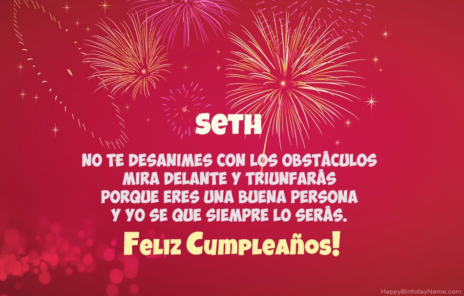 Feliz cumpleaños Seth, hermosos poemas Feliz cumpleaños Seth, hermosos poemas