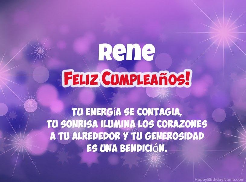 Hermosas imágenes para el feliz cumpleaños de Rene