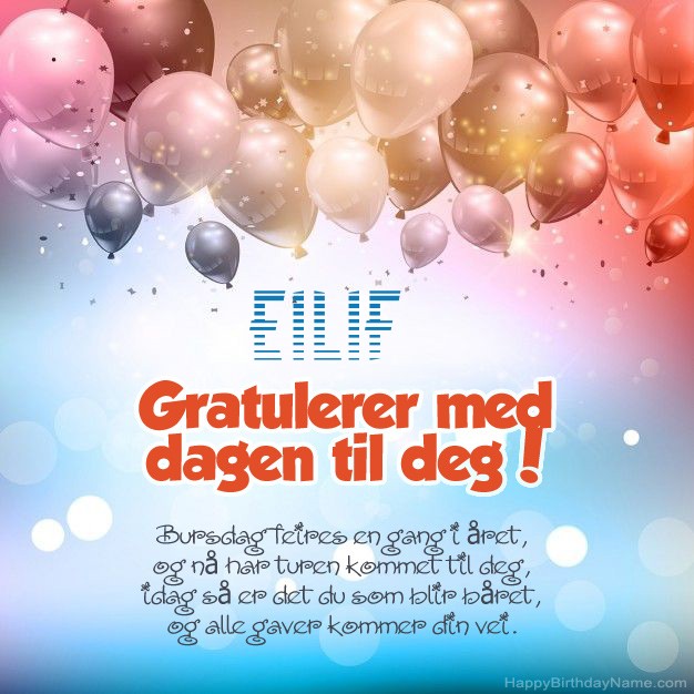Gratulerer med gratulasjonskort til Eilif