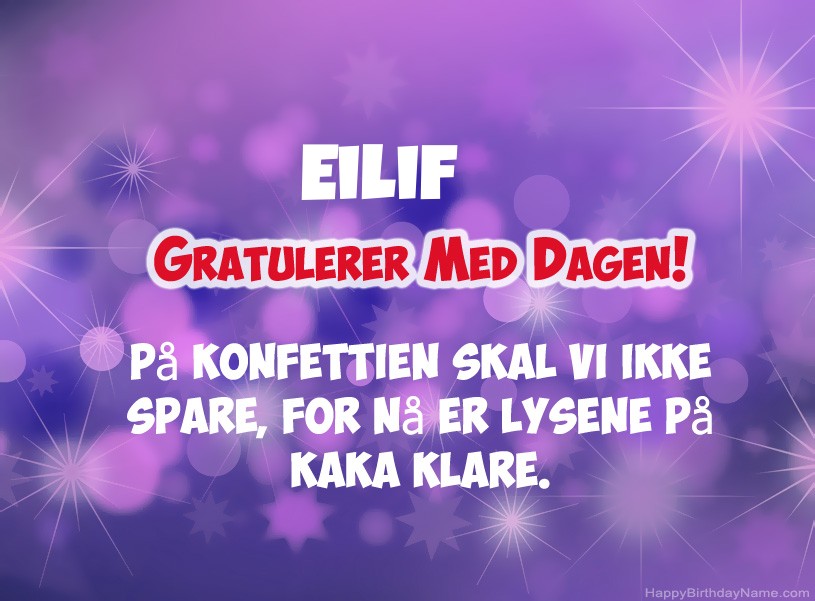 Ønsker Eilif for gratulerer med dagen