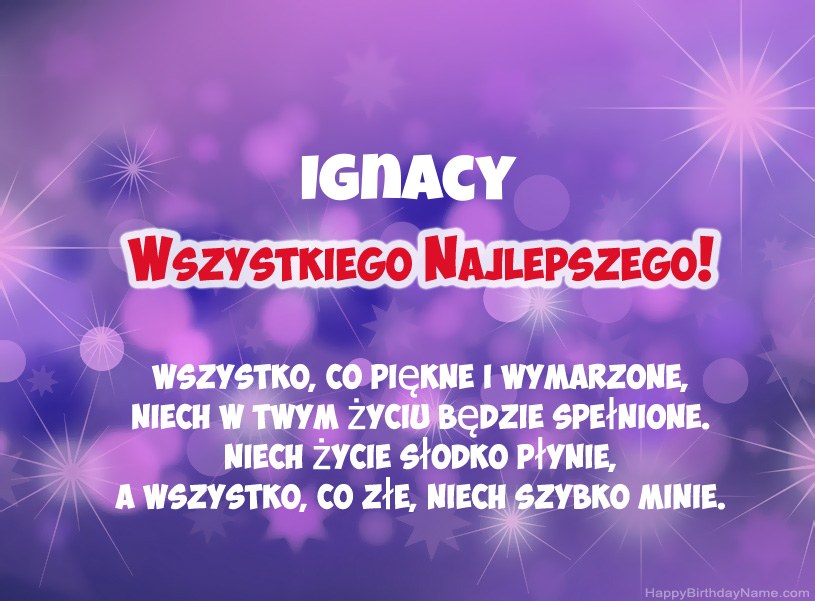 Hermosas imágenes para el feliz cumpleaños de Ignacy Hermosas imágenes para el feliz cumpleaños de Ignacy