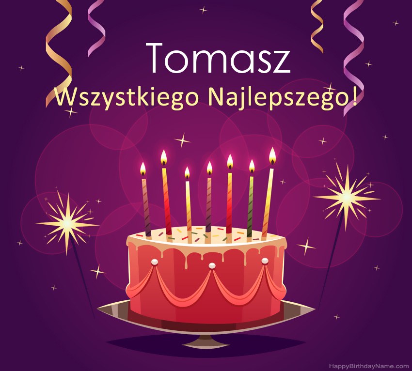Saludos graciosos para feliz cumpleaños Tomasz fotos