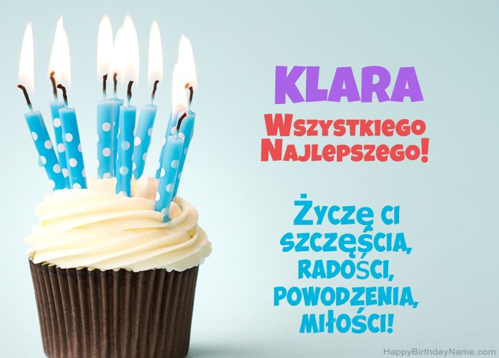 Felicitaciones por el feliz cumpleaños de Klara