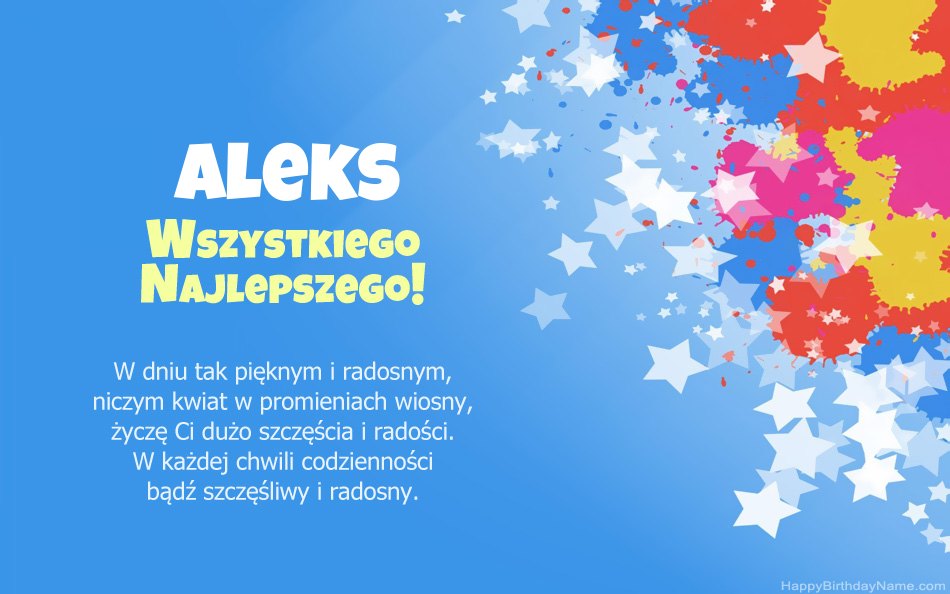 Felicitaciones por el cumpleaños de Aleks Felicitaciones por el cumpleaños de Aleks