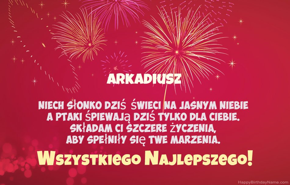 Feliz cumpleaños Arkadiusz, hermosos poemas Feliz cumpleaños Arkadiusz, hermosos poemas