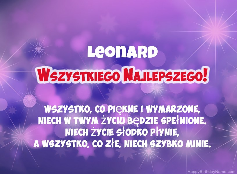 Hermosas imágenes para el feliz cumpleaños de Leonard Hermosas imágenes para el feliz cumpleaños de Leonard