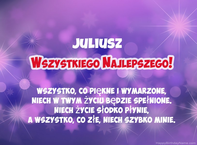 Hermosas imágenes para el feliz cumpleaños de Juliusz