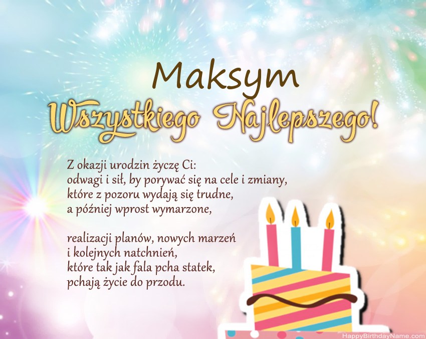 Feliz cumpleaños Maksym en verso Feliz cumpleaños Maksym en verso