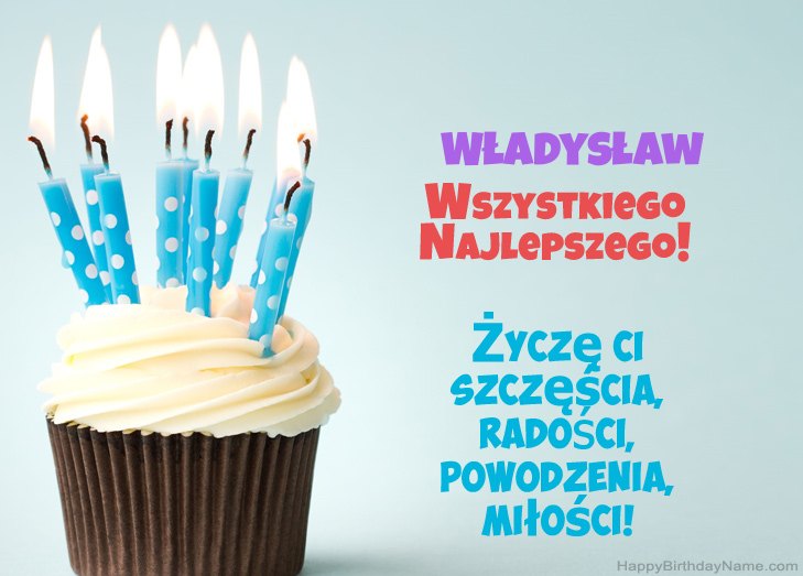 Felicitaciones por el feliz cumpleaños de Władysław