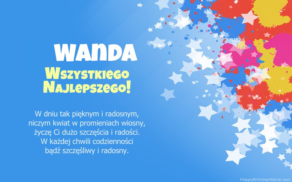Felicitaciones por el cumpleaños de Wanda Felicitaciones por el cumpleaños de Wanda