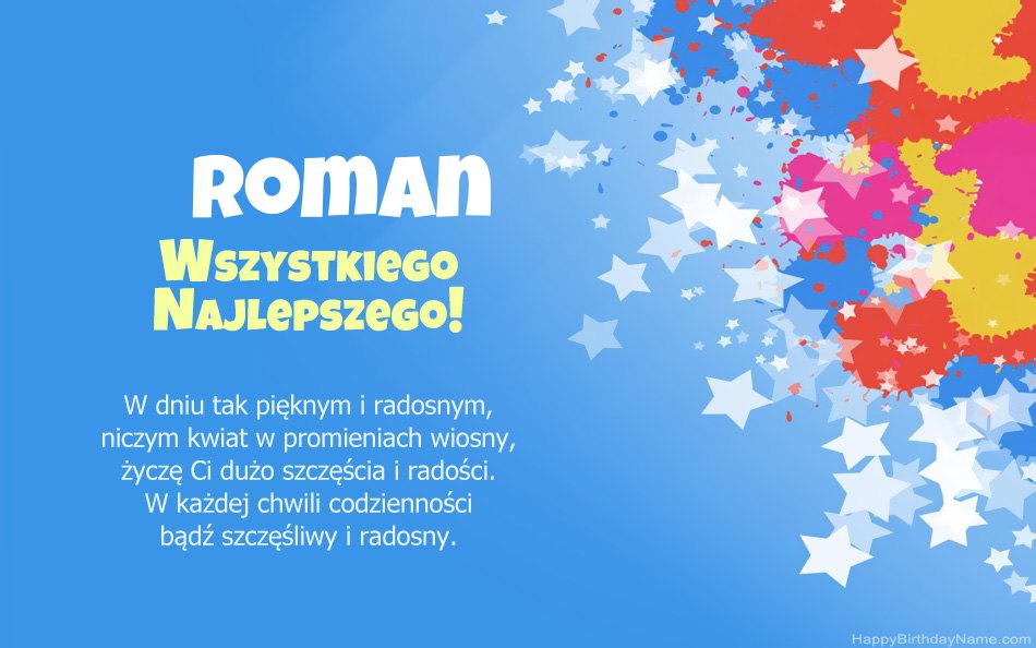 Felicitaciones por el cumpleaños de Roman Felicitaciones por el cumpleaños de Roman