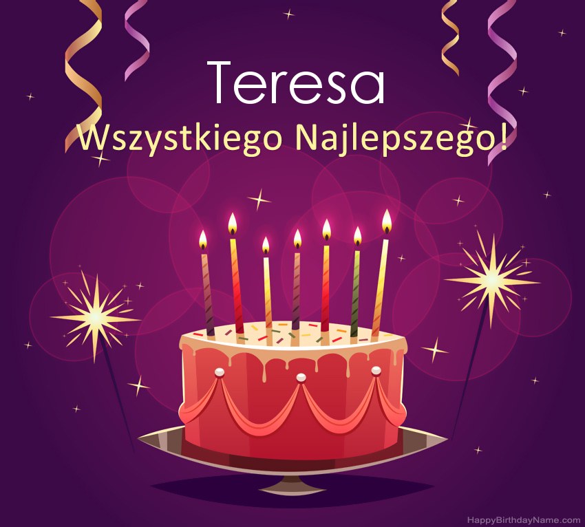 Saludos graciosos para feliz cumpleaños Teresa fotos