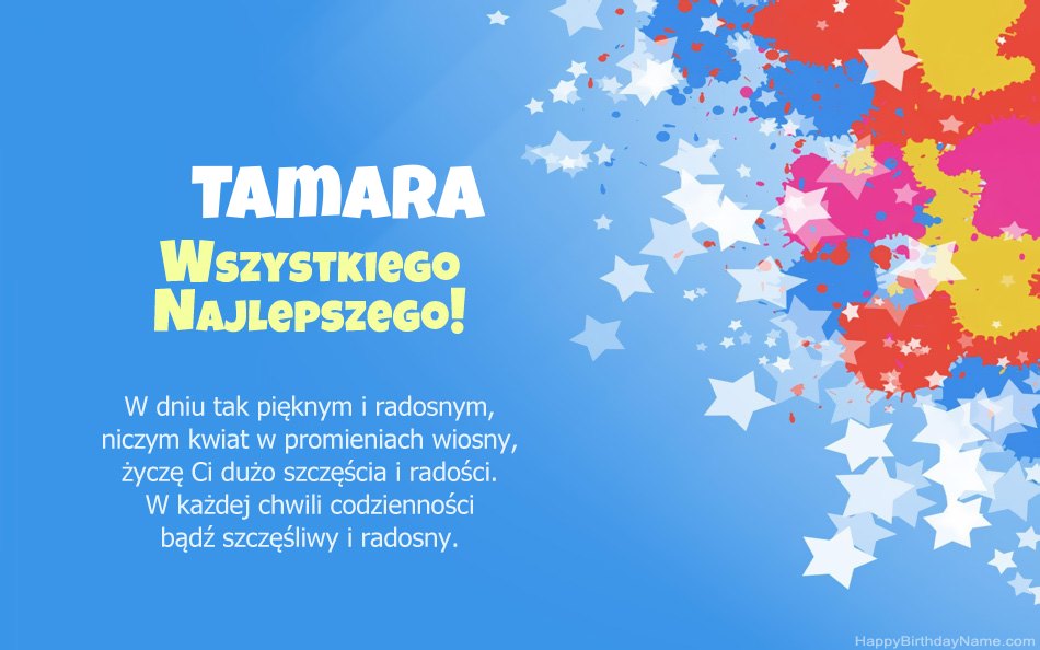 Felicitaciones por el cumpleaños de Tamara Felicitaciones por el cumpleaños de Tamara