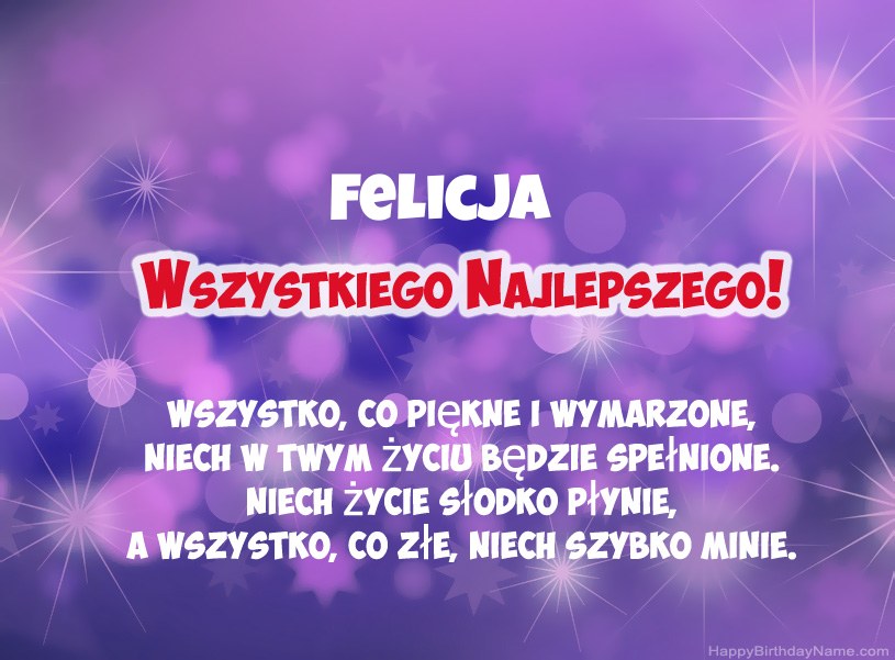 Hermosas imágenes para el feliz cumpleaños de Felicja