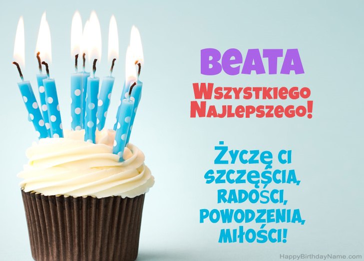 Felicitaciones por el feliz cumpleaños de Beata