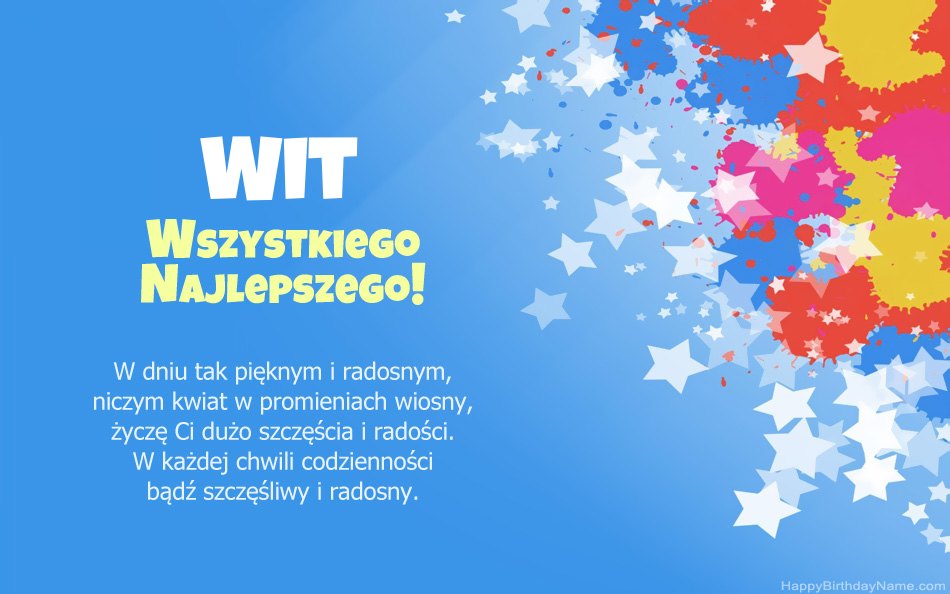 Felicitaciones por el cumpleaños de Wit