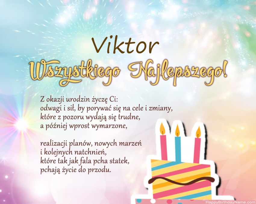 Feliz cumpleaños Viktor en verso Feliz cumpleaños Viktor en verso