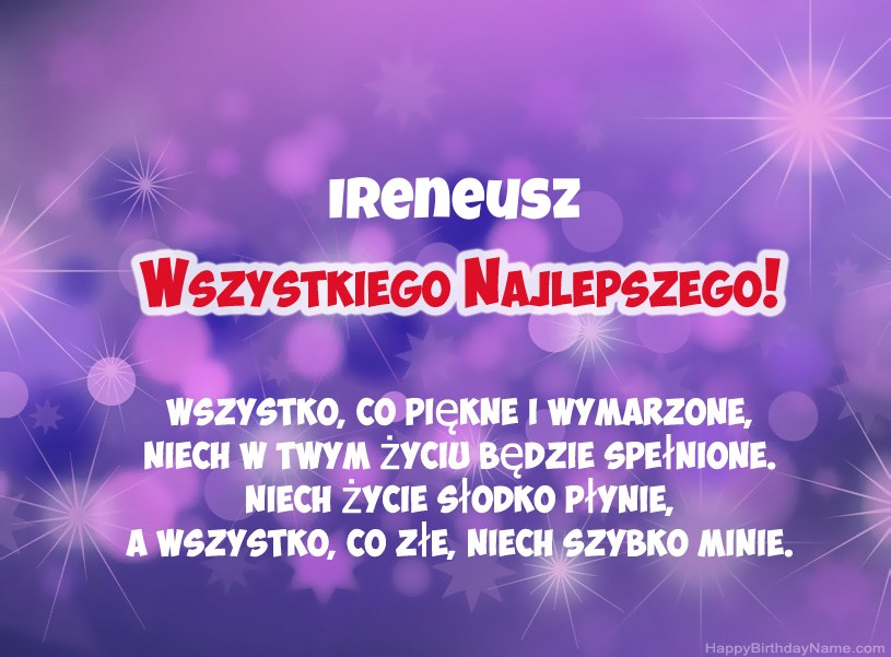 Hermosas imágenes para el feliz cumpleaños de Ireneusz