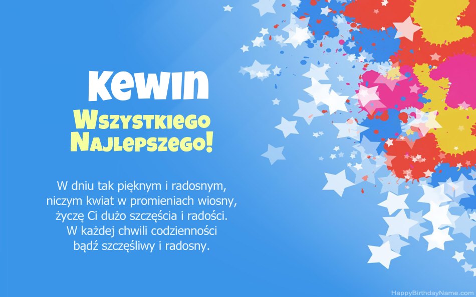 Felicitaciones por el cumpleaños de Kewin