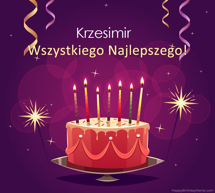 Saludos graciosos para feliz cumpleaños Krzesimir fotos