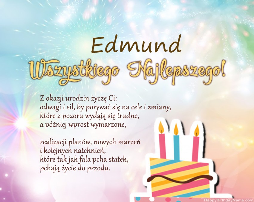 Feliz cumpleaños Edmund en verso Feliz cumpleaños Edmund en verso