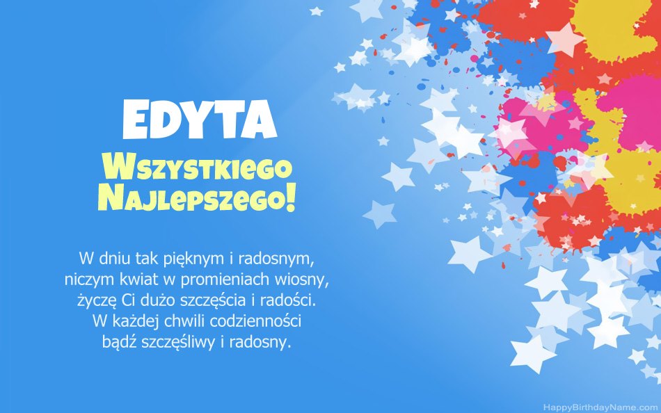 Felicitaciones por el cumpleaños de Edyta Felicitaciones por el cumpleaños de Edyta