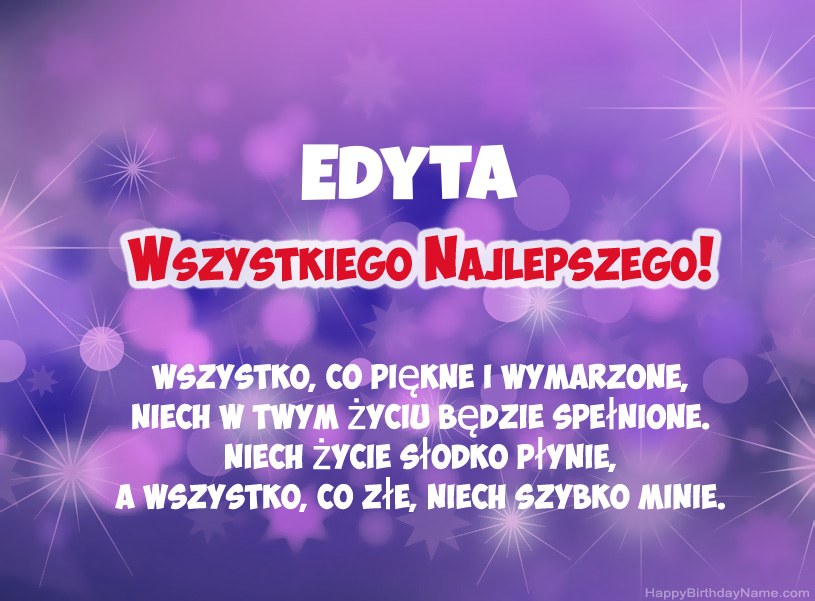 Hermosas imágenes para el feliz cumpleaños de Edyta Hermosas imágenes para el feliz cumpleaños de Edyta