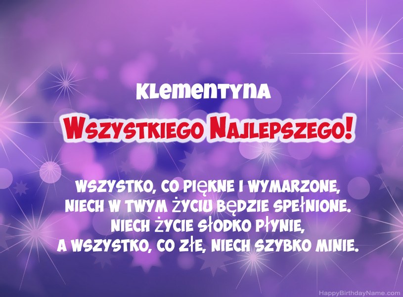 Hermosas imágenes para el feliz cumpleaños de Klementyna Hermosas imágenes para el feliz cumpleaños de Klementyna