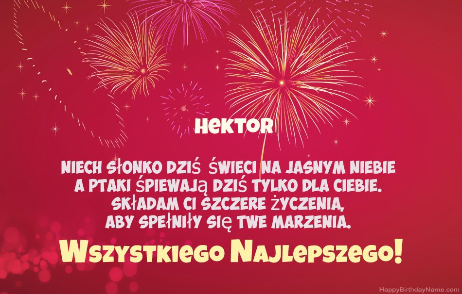 Feliz cumpleaños Hektor, hermosos poemas Feliz cumpleaños Hektor, hermosos poemas