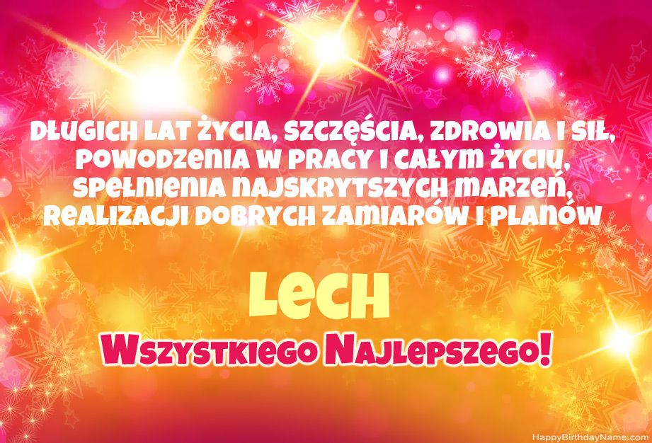 Enhorabuena por el feliz cumpleaños de Lech Enhorabuena por el feliz cumpleaños de Lech