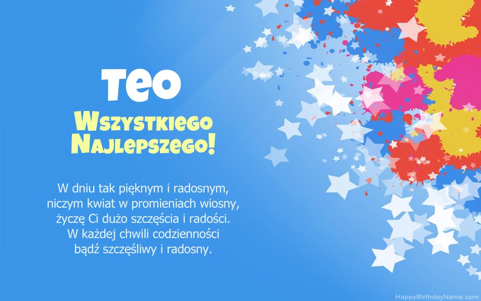 Felicitaciones por el cumpleaños de Teo Felicitaciones por el cumpleaños de Teo