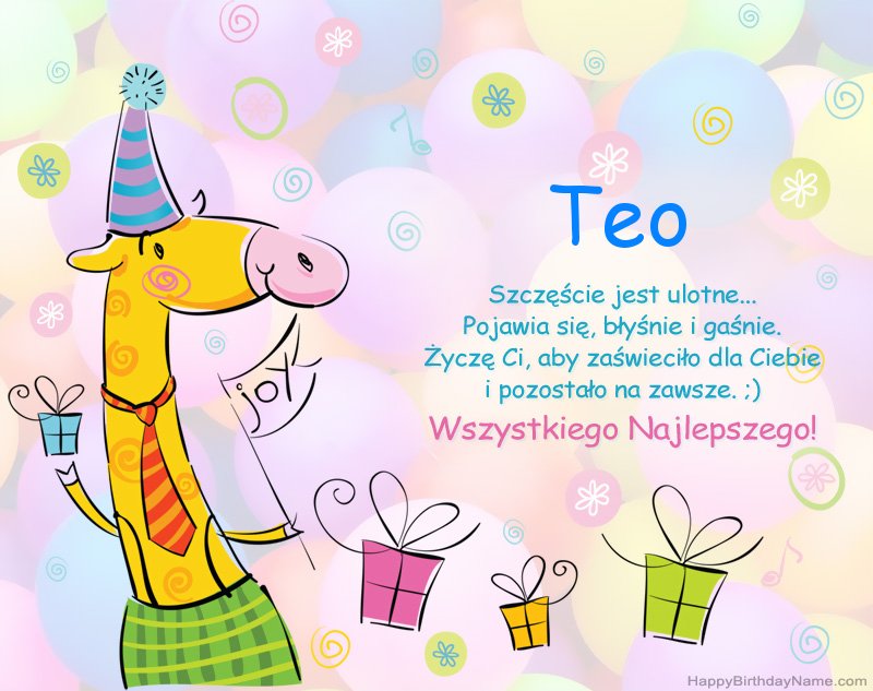 Felicitaciones de los niños por el feliz cumpleaños de Teo Felicitaciones de los niños por el feliz cumpleaños de Teo