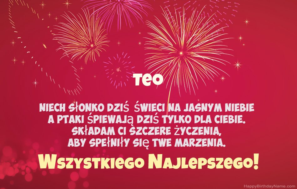 Feliz cumpleaños Teo, hermosos poemas Feliz cumpleaños Teo, hermosos poemas