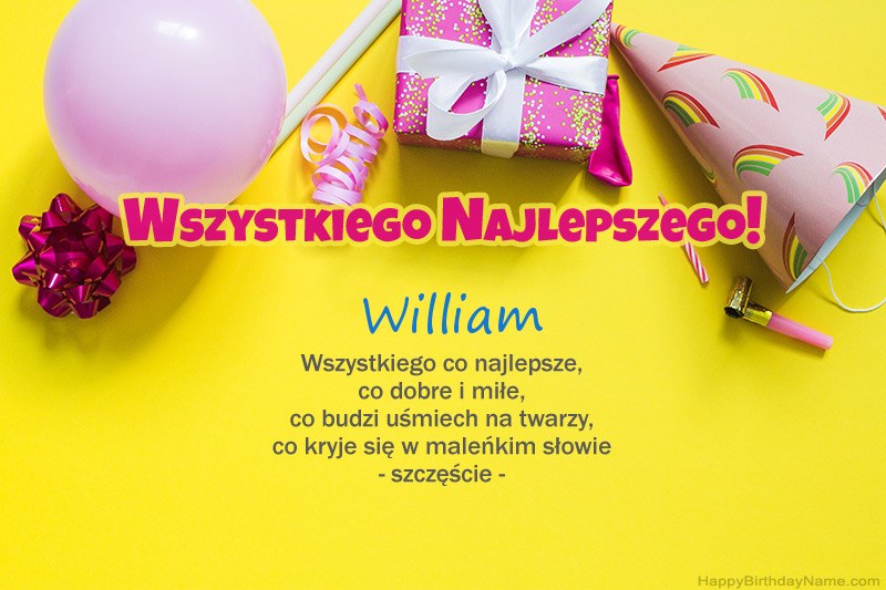 Feliz cumpleaños William en prosa Feliz cumpleaños William en prosa