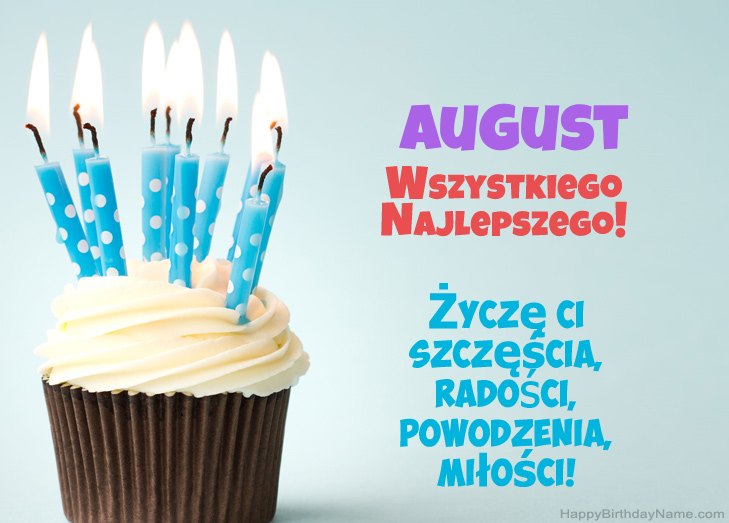 Felicitaciones por el feliz cumpleaños de August Felicitaciones por el feliz cumpleaños de August