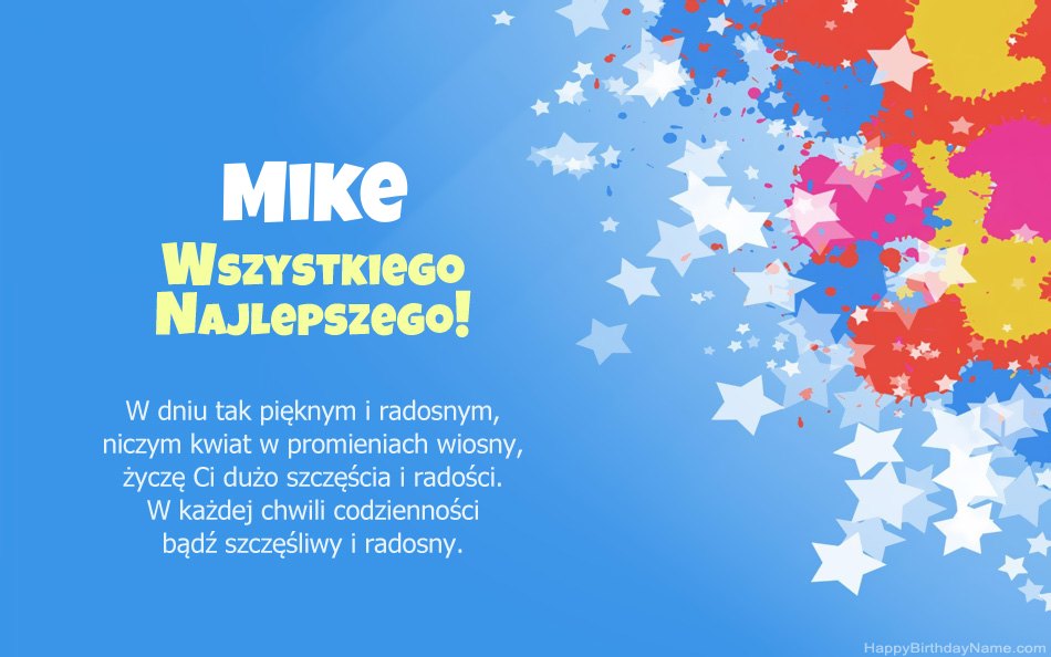 Felicitaciones por el cumpleaños de Mike Felicitaciones por el cumpleaños de Mike