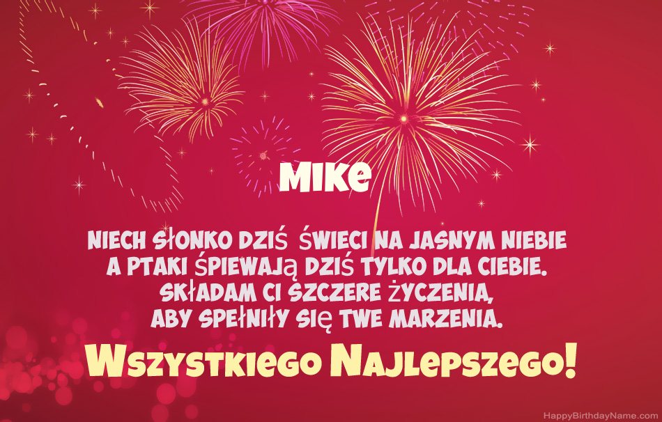 Feliz cumpleaños Mike, hermosos poemas Feliz cumpleaños Mike, hermosos poemas