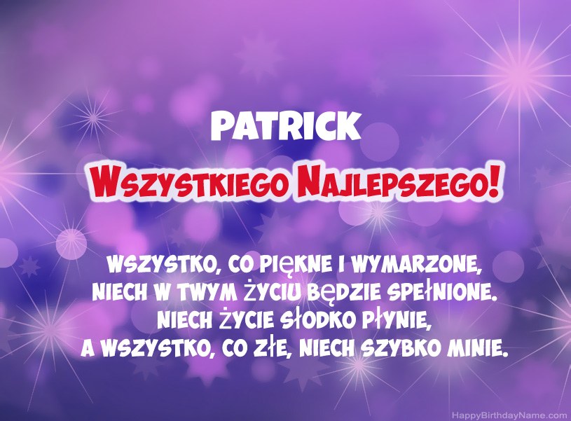 Hermosas imágenes para el feliz cumpleaños de Patrick Hermosas imágenes para el feliz cumpleaños de Patrick