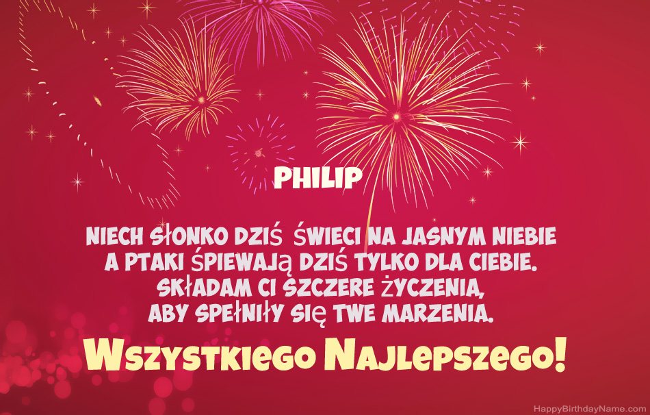 Feliz cumpleaños Philip, hermosos poemas