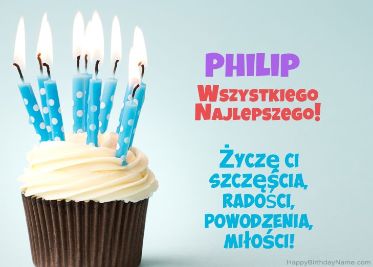 Felicitaciones por el feliz cumpleaños de Philip