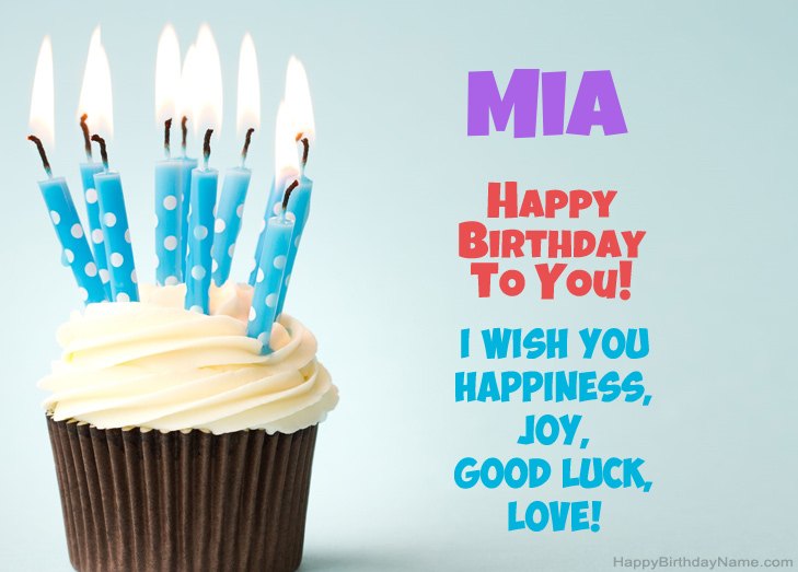 Congratulations for Happy Birthday of Mia Congratulations for Happy Birthday of Mia