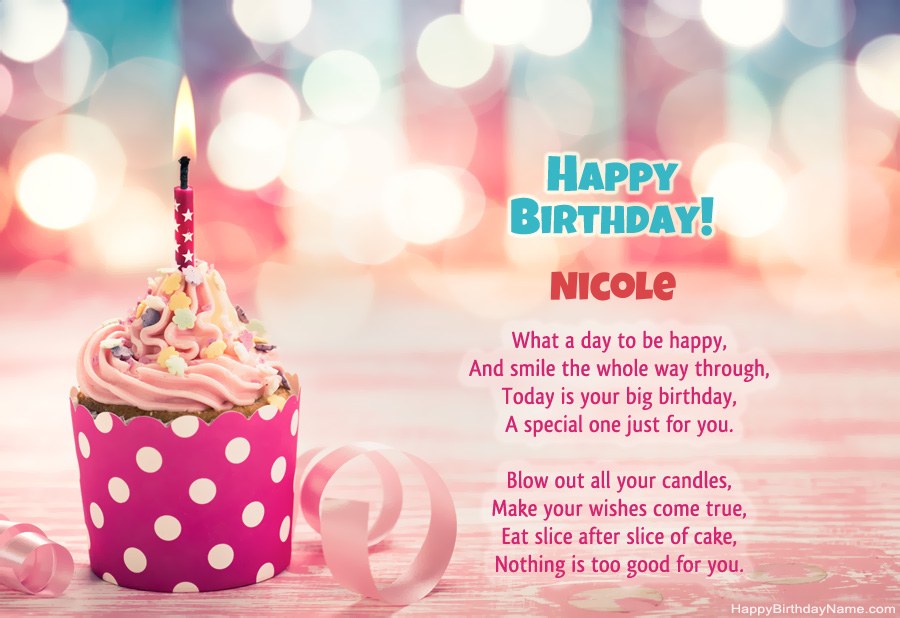 Download Happy Birthday card Nicole free