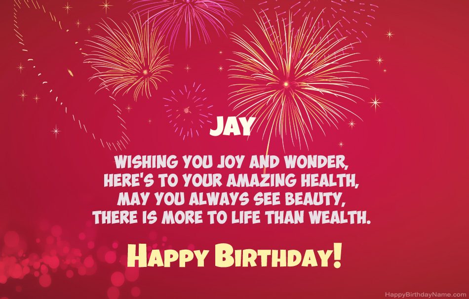 Happy Birthday Jay, beautiful poems