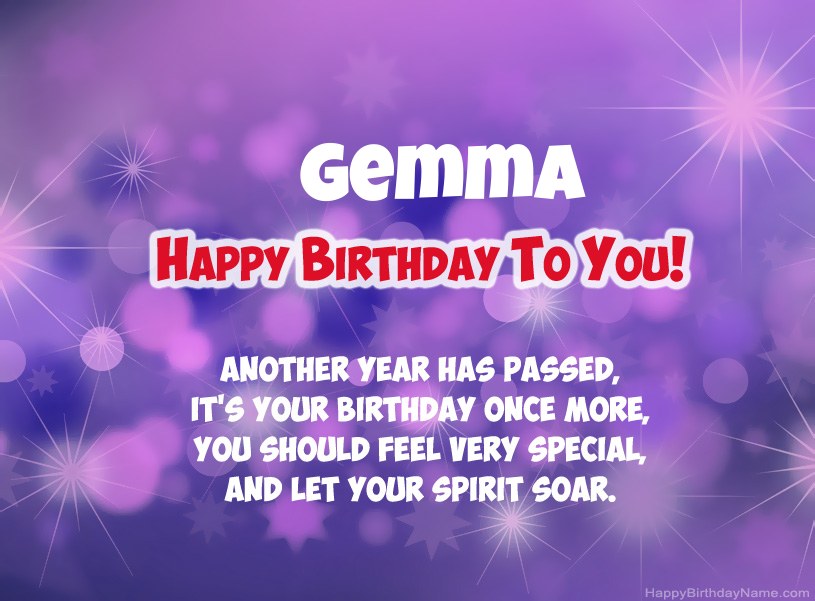 Beautiful pictures for Happy Birthday of Gemma