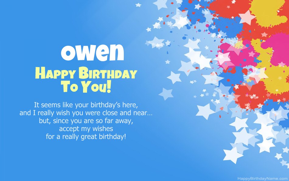 Congratulations on the birthday of Owen Congratulations on the birthday of Owen